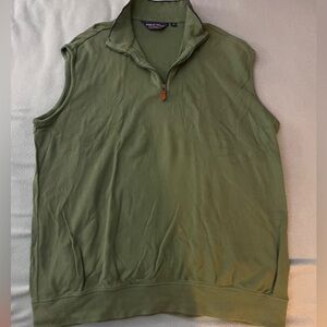 Polo Ralph Lauren Golf Quarter Zip no sleeve shirt Green Size Large